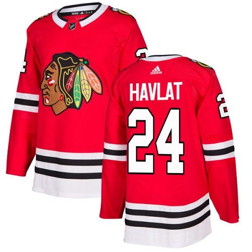Adidas Men Chicago Blackhawks #24 Martin Havlat Red Home Authentic Stitched NHL Jersey